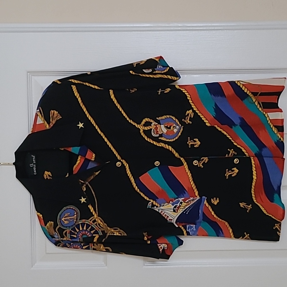 Vintage Nautical Carole Little Top Size M